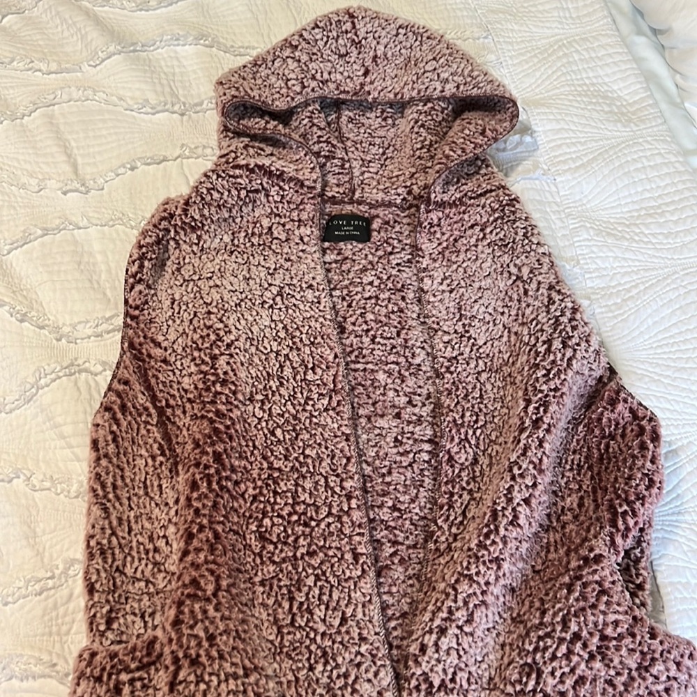 Love Tree Pink Hooded Vest